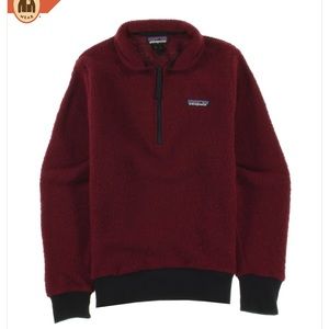 Patagonia woolyester fleece pullover size large oxide red